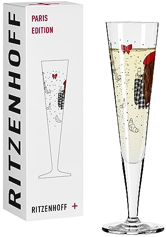 RITZENHOFF 1072005 Bicchiere da champagne 200 ml - Edizione Parigi - Flute di champagne di design, colorato - Made in Germany