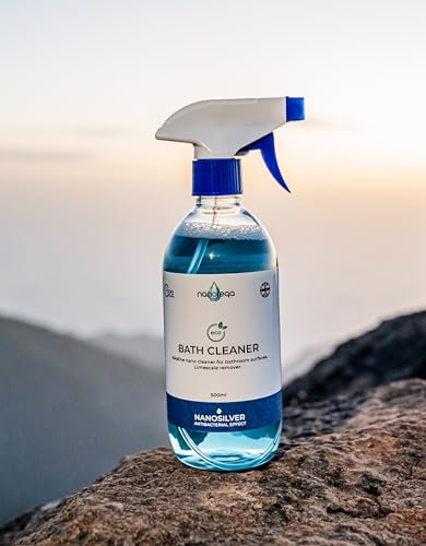 Nanoteqa Bathroom Cleaner Spray | Red Orange Scent | PH neutral Limescale Remover | Eco-Friendly Bath Cleaner | Nano Coating - 2 x 500ml