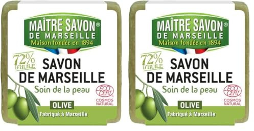 Maitre savon de Marseille - à l'huile d'olive - 200g COSMOS ORGANIC (Lot de 2)