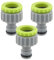 Anseom 3 Pezzi Connettori per Rubinetto, Adattatore e Riduttore per Unione Rubinetto con Tubo Tubo da Giardino Filettato, Plastica ABS 1/2 3/4 2 in 1 Raccordo per Rubinetto per Giardino