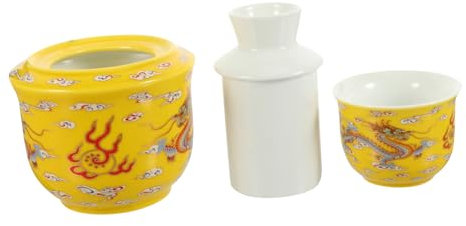 LABRIMP Warm Wine Jug Chinese Style Liquor Warmer Decorative Cups and Mugs for Winter Drinking