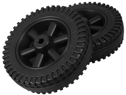 Happyyami 2pezzi Ruote Per Carrello Grill Da Ruote Di Ricambio Per Grill Da Giardino Kit Di Sostituzione Per Barbecue Realizzate in Resistente Materiale Pe Compatibili Diverse Per Barbecue