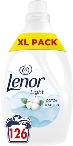 Lenor Light Adoucissant 126 lavages, Fraîcheur de Coton, Pour Une Fraîcheur Légère De Longue Durée
