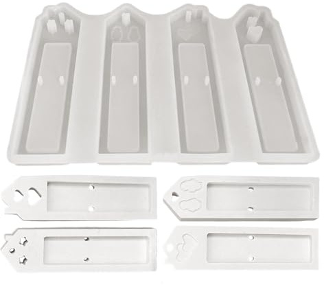 Moldes de silicona para hormigón, molde de cemento, moldes de silicona - soporte decorativo de 4 cavidades Fabricación de moldes de resina, herramienta de yeso para decoración del hogar
