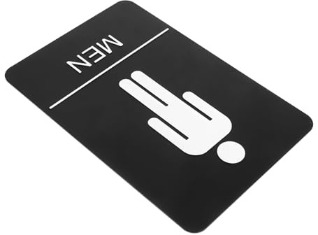 ELAYARD Selbstklebendes Acryl-schild Für Männer-wc Hochwertiges Toilettenschild Mit Braille Barrierefrei Für Öffentliche Einrichtungen Und Büros Deutlich Als Besetzt Oder Frei