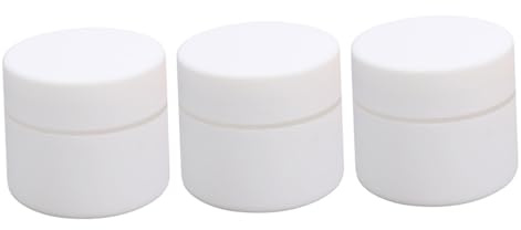 CALLARON Tarros de Viaje 50 G, Frascos Cosméticos Vacíos PP Tapa sin Costuras y Tapón Interior, Pack 3 Piezas para Camping
