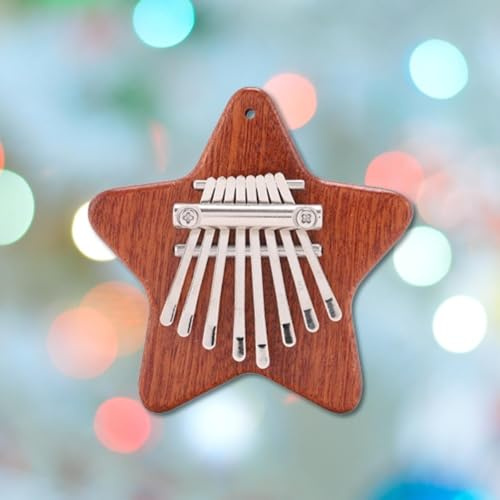 Antique Brass Instruments Mini Thumb Keys Portable Solid Wood Finger Piano For Kids And Adults Pocket Music For Beginners Baby Xylophone Neutral (B, 9x9x1. 5cm)