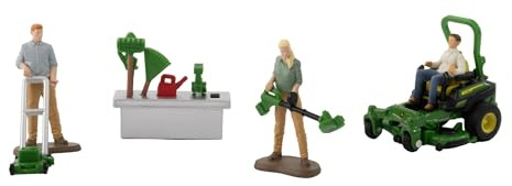 Britains John Deere Garden Playset, Farm Toy with Tractor and Accessories, Detailed Miniatures, Robust Construction, Ideal for Children and Collectors, Outdoor Play