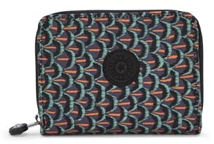 KIPLING Money Love Mittelgroße Geldbörse, Geo Feather (Schwarz)