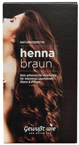 Henna Haarfarbe Braun | Pflanzliche Naturkosmetik & Naturhaarfarbe | Vegan | Ohne Chemie | 100 g