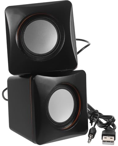 Angoily Altavoz Mini USB Portátil para Ordenador Compacto y Fácil de Transportar Altavoz para Escritorio y Uso Casa u Oficina Sonido Estéreo para PC y Portátil