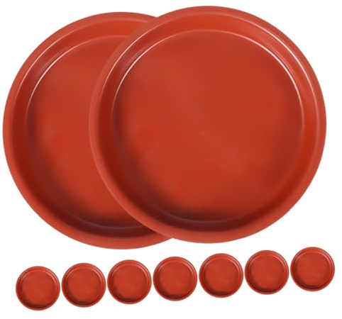 TEHAUX 10piezas Bandeja para Plantas Reutilizable Platillo Redondo de Plástico para Macetas Bandeja Recolectora de Agua para Plantas Alféizar Ventana