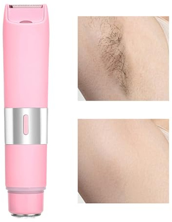 Recortadora de Bikini Doble Cabezal Húmedo Seco Impermeable Recargable | Afeitadora Corporal Zona Bikini Inalámbrica Dama Piernas Axilas Bikini Viaje