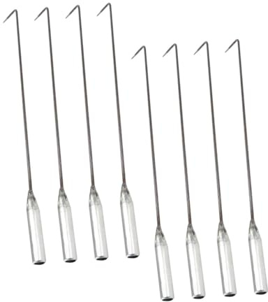 TOYANDONA 8pcs Steel Fire Pit Poker Ash Cleaning Hooks 40cm Forged Heating Stove Accessories BBQ Fire Hook for Fireplace and Grill Maintenance