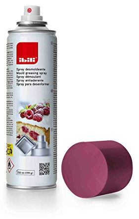 IBILI - Spray Desmoldeante Alimentario 250 ml – Spray Antiadherente para Moldes de Repostería, Fácil Desmoldeo de Bizcochos, Tartas, Magdalenas y Galletas