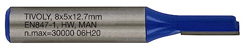 Tivoly XT60642067833 Fraises de défonceuse à rainer droit | 1 tranchant rectifié au diamant Ø 5mm