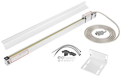 Tyenaza Escala Lineal, Codificador Lineal, 2-Ejes/3-Ejes DRO JCS900-2AE/JCS900-3AE Escala, 500 mm Codificador de Lectura Digital de Molino de Torno de Escala Lineal, para Tornos, Fresadoras(640mm)