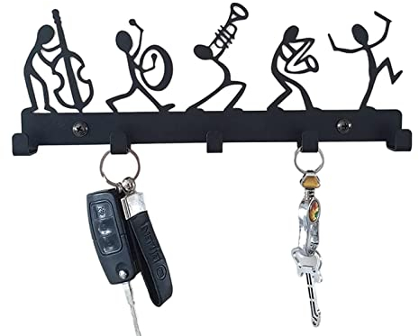 RSTYS Porte-clés mural à 5 clés en métal mignon pour décoration de cuisine et entrée