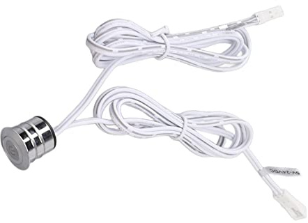 LED Touch Dimmer Schalter, 12V DC, 72W, Aluminiumlegierung Gehäuse, Blau LED-Anzeige, Einbau-Montage, 16x16mm, für LED-Streifen und Innenbeleuchtung