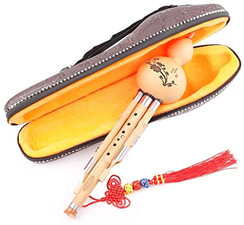 Hulusi-Musikinstrumentenspiel C-Dur-B-Melodie-Studenten Beginnen Mit Der Kürbisflöte Sieben-Loch-Bambuskürbisseide Erwachsene Kinder Lernen Kürbisseide (Color : Wood_G-key)
