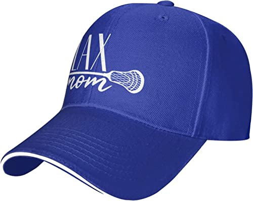LOUJIN Lacrosse Mom Sandwich-Mütze, für Herren und Damen, klassisch, verstellbar, Outdoor-Sandwich-Hut, Schwarz, blau