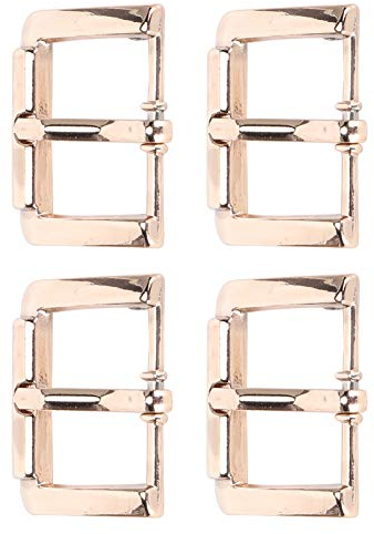 Biitfuu 4-teilige Gürtelschnalle, Einzelne Zinke, mit Ausgezeichnetem Legierungsmaterial für DIY-Lederhandwerk, Leicht zu Tragen und Aufzubewahren 20 Mm (Gold B01-61-61017)