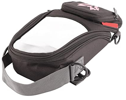 Magnetischer Motorrad- für Tankrucksack aus Ox für Stoff, 4,5 L, Großes Fassungsvermögen, Navigationspaket für Motorräder (Rot)