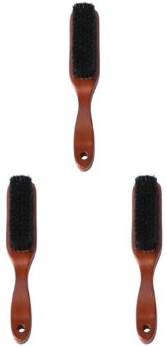 minkissy 3 Stück Herren-bartbürste Styling-bartbürste Für Männer Bartbürste Tragbar Holzgriff