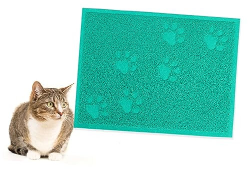 Beavorty Haustier-reinigungsteppich Katzenstreumatte Pvc-kunststoff 30 X 40 Cm für Hunde und Katzen Fußabdruck Fußmatte