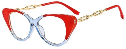 MUTYNE Mode Brillengestelle Frauen Sexy Cat Eye Brillengestell Vintage Colorblock Dekorative Brille