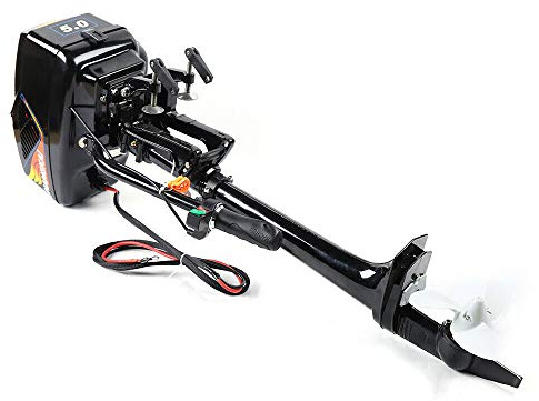OUKANING 48 V elektrisk utombordsmotor, utombordsmotor elektrisk utombordsmotor båtmotor för fartyg bakplatta 45-55 cm hög, borstlös motor, 90° vridbar hållare