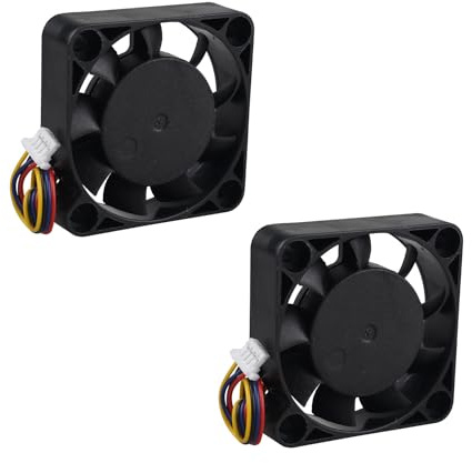 ZDE 2 Stück 4010 PWM Kühllüfter 40x40x10mm Geschwindigkeitsanpassung Kühlkörper Kühler für Raspberry Pi 5 4GB/8GB