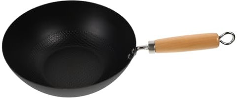 Ciieeo Small Iron Pot Wok Pan for Kitchen Cooking Suitable for Stove Use for Daily Meals Lightweight and Design