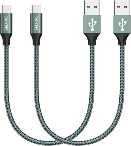 GIANAC USB C Kabel, [2 Stück 0.3m] 3.1A Ladekabel USB C Ladekabel