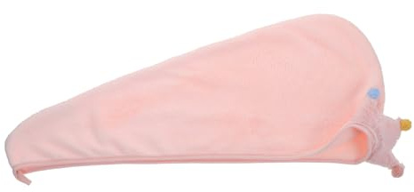 Haartrocknungshaube Fleece aus Kronendesign Coral für Erwachsene | Rosa, zum Baden und Hotel, zum Umwickeln der Haare, Saugfähig, Schnelltrocknend