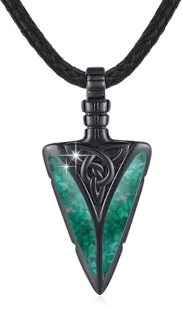 CUOKA MIRACLE Kette Herren Schwarz 925 Sterling Silber Pfeil Anhänger Halskette Punk Pfeilspitze Schmuck Valentinstag Geschenke für Mann Damen Bruder