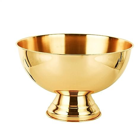 JUNCHENG1008 sektkübel Eiskübel aus Metall, großes Eisbecken aus Edelstahl, Eiskübel, goldfarben, geeignet for Grillpartys, Bars, Clubs, Restaurants, Hotels usw. eiskübel