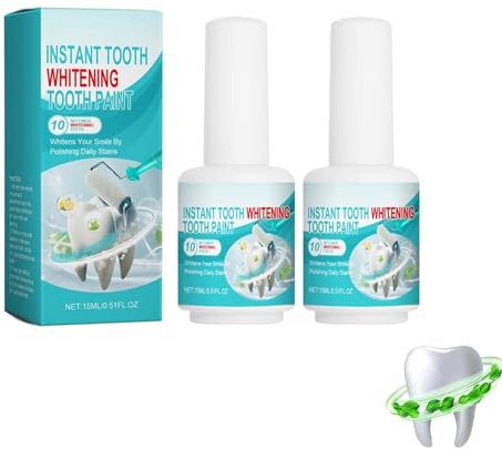 2 Stück Zahnlack Weiß, Zahnlack Weisse, Zahnlacke Teeth Whitening Paint, Sofortige Zahnaufhellung, Selbstvertrauen Stärken, Halten Sie Ihren Atem Frisch