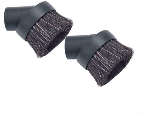 Emiif Horsehair Round Soft Dusting Brush 32mm 601144 for Hoover for Numatic for Henry for Charles Vacuum Cleaners 2 Pack Cleaning Tool Attachment