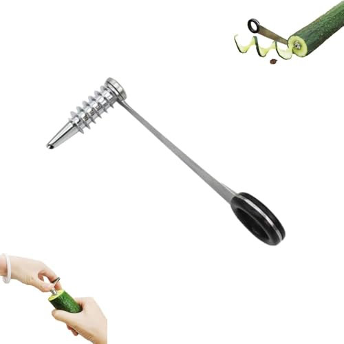 Máquina de corte en espiral, cortador en espiral de acero inoxidable para verduras, cortador manual portátil y creativo para cocina, para papas, pepinos y zanahorias