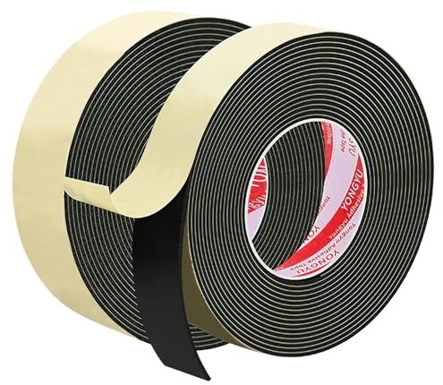 2 Rollo de Fieltro Adhesivo 30mm (5M*2,5 CM), Recortable y Ajustable, Fieltro Adhesivo Con Pegamento Fuerte, para Protectores de Muebles, Protección Contra Arañazos E Insonorización (Negro).