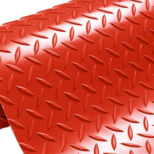 Non-skid Rubber Floor Mat Roll, Heavy-Duty Diamond Plate Matting for Home Gym and Garage Flooring, Ideal for Workshop and Outdoor Use