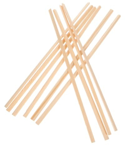 Bande de Moulure pour Fenêtre en Bois Beige 12 Pièces 6mm | Baguette Cadre, Moulures Décoratives pour Panneaux de Bois, Usage DIY et Compositions Photo