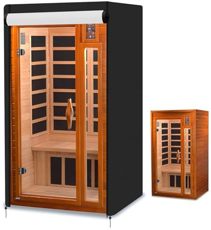Couverture De Sauna En Bois Extérieur | Accessoires Portables et Résistants | Couverture de Boîte de Sauna | Pour Maison Jardin Patio Arrière-cour Terrasse Bord de Piscine Cour Parc