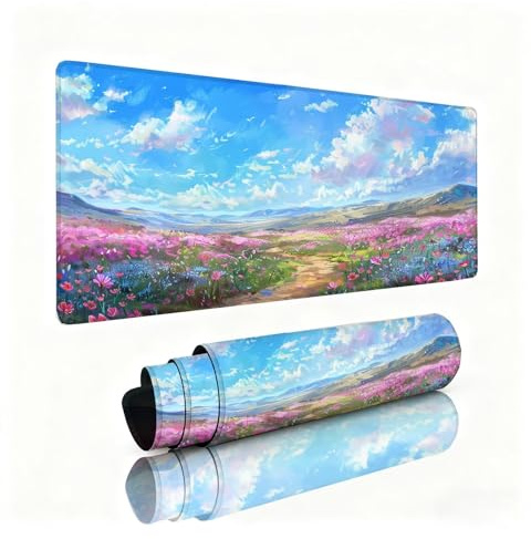 Alfombrilla Ratón Crisantemo Alfombrilla Escritorio 1600x800x3mm Cielo Mouse Pad con Base de Goma Antideslizante, Mejora la Precisión y la Velocidad, Sujeción Estable en Superficies, Regalos 0B-863