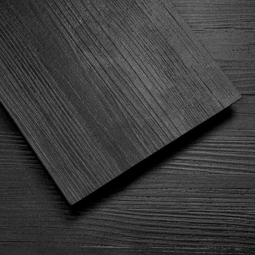 12 Stück Schwarz PVC Bodenbelag Selbstklebende-Holz Entfernen und Kleben Fußbodenfliesen 1.67 m² Wohnzimmer Badezimmer Küche Schlafzimmer