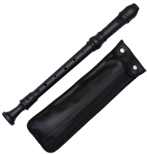 Blockflöjt Alt 8 Håls Inspelare I F Dur Lämplig För Nybörjare Professionella Musiker Och Vuxna(Matte black)