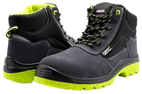 Bellota Bota Serraje Comp+ S1P, Black Green ( Verde), 45 EU
