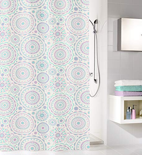 Kleine Wolke Duschvorhang Mandalay, 180x200 cm, Multicolor