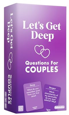Let's Get Deep by Relatable, A Question Card Game for Couples, Great for Date Night Ideas, Couples Gifts, Wedding Gifts, and Long Distance Relationship Gifts, Includes 200 Cards to Build Up Intimacy